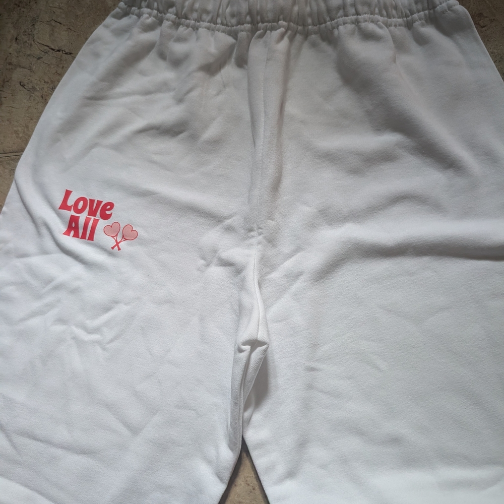 White Love All Track Pants